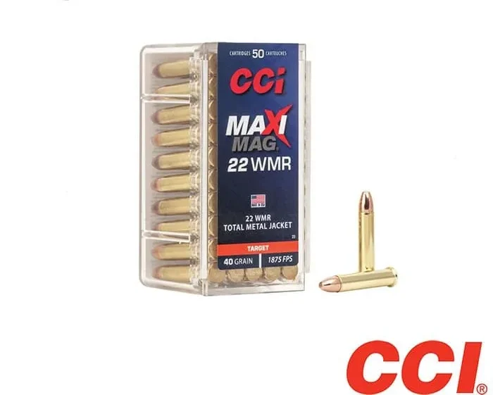 CCI Maxi-Mag .22WMR 40gr. TMJ (50rds, 500rds & 2000rds)