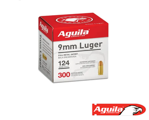 Aguila 9mm 124gr. FMJ 300rds