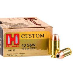 Hornady Custom .40 S&W Ammo 155gr JHP (20rds & 200rds)