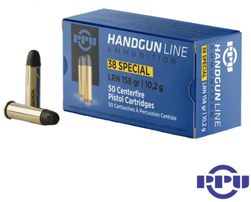 PPU 38 Special 158gr Lead Round Nose (50rds & 500rds)