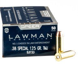 Speer Lawman .38 Spl 125gr TMJ 1000rds