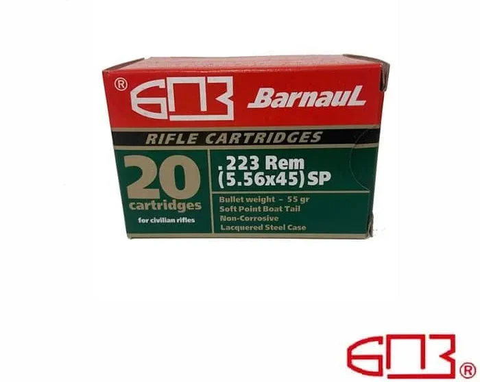 Barnaul .223 Rem 55gr. SP (20rds & 500rds)