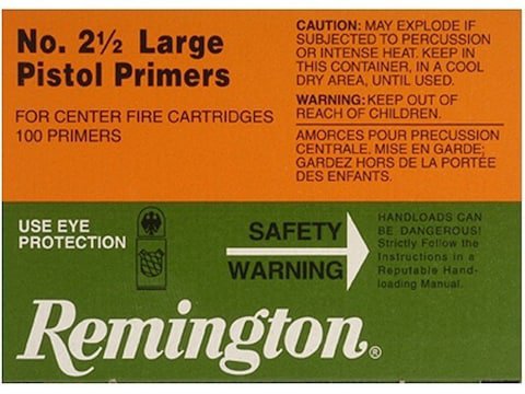 Remington Large Pistol Primers #2-1/2 Box of 1000