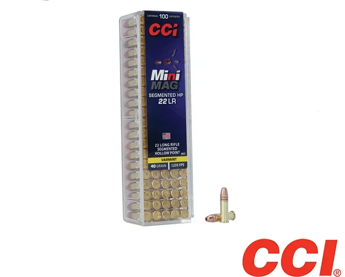CCI Mini-Mag .22LR 40gr. Segmented HP (100rds, 500rds & 5000rds)