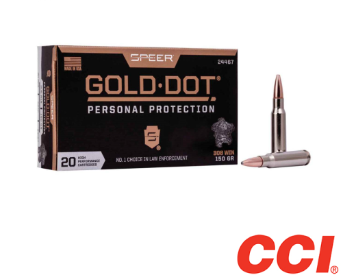 CCI Speer Gold Dot .308 Win 150gr. SP 20rds