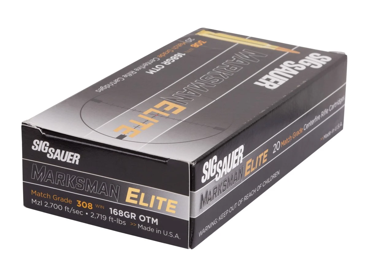 Sig Sauer Elite Performance match Grade .308 WIN 168gr OTM (20rds & 200rds)