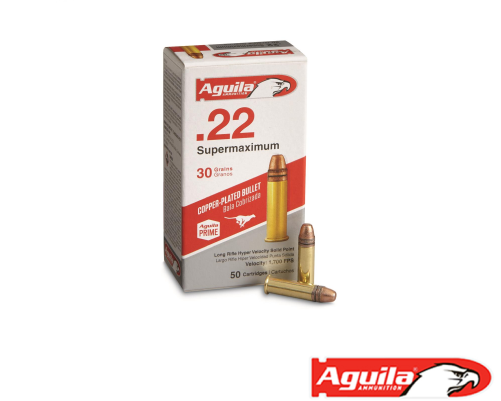 Aguila .22 LR Super Max Copper PSP 30 gr (50rds & 1000rds)